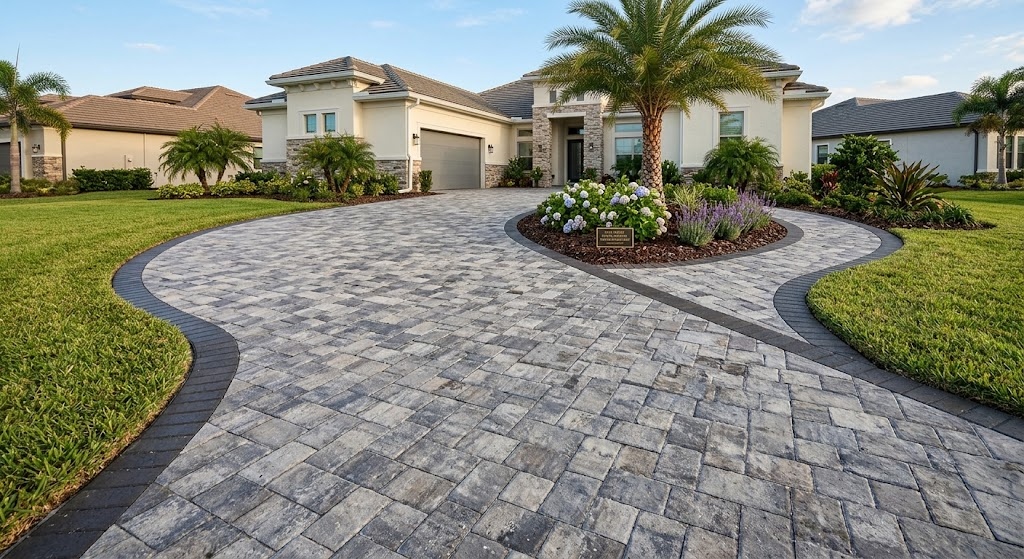 Sealed paver driveway